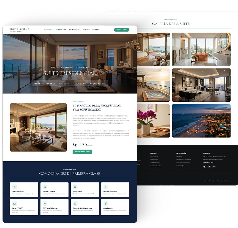 Diseño web para alojamientos 3 ficha habitacion